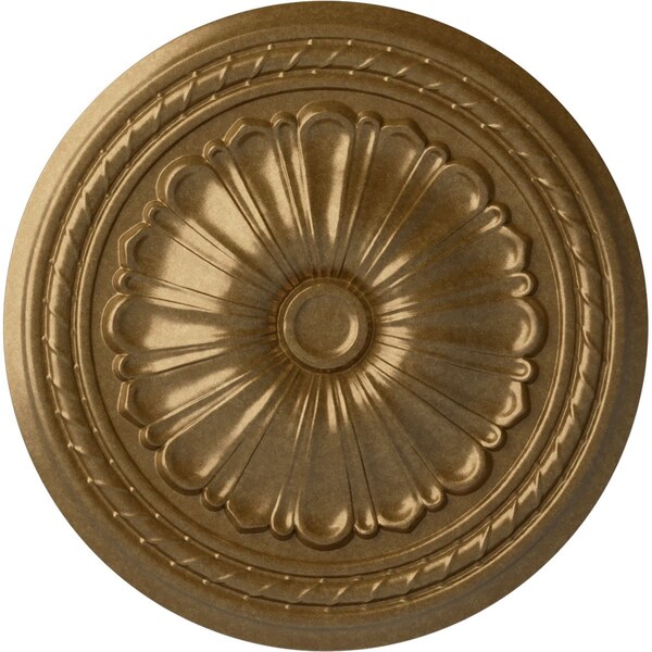 Ekena Millwork Alexa Ceiling Medallion (Fits Canopies up to 2 7/8"), Hand-Painted Pale Gold, 20 1/2"OD x 1 7/8"P CM20ALPAS - main